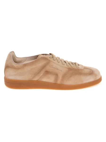 Sneakersy Santoni zamszowe beżowe