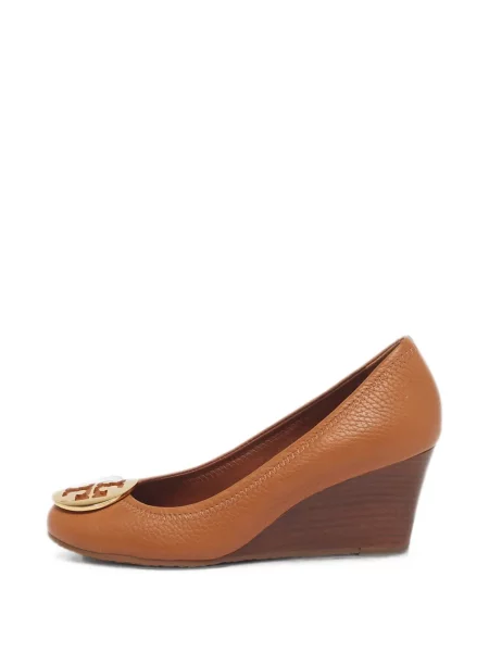 Pantofi cu toc Tory Burch cu pană maro
