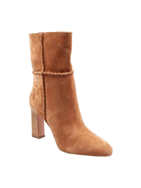 Buty do kostki Aquazzura zamszowe brązowe