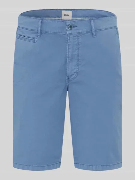 Bermudy o kroju regular fit z mieszanki bawełny Brax niebieskie