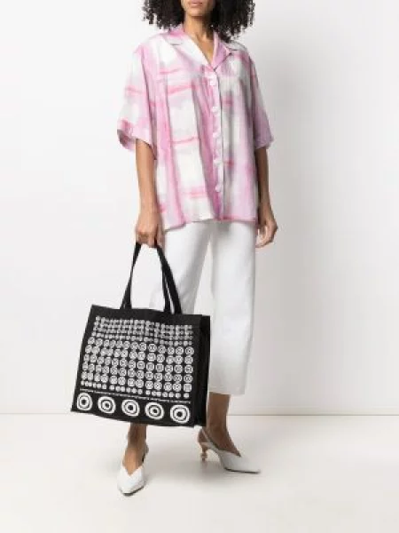 Plátěná shopper kabelka 10 Corso Como s autogramem černá