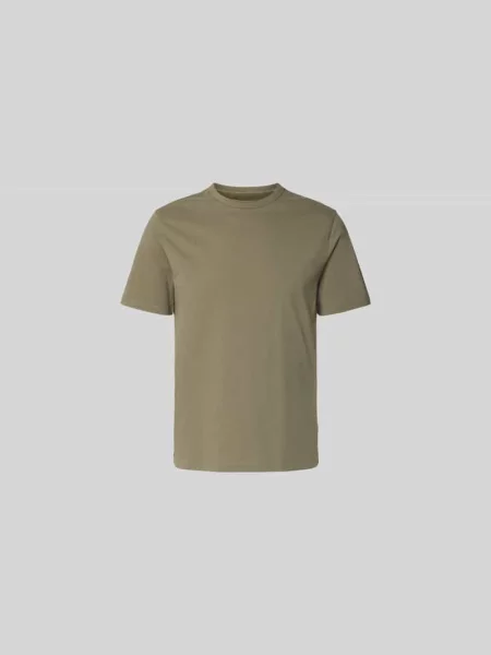 T-shirt o kroju regular fit z czystej bawełny Officine Generale oliwkowa