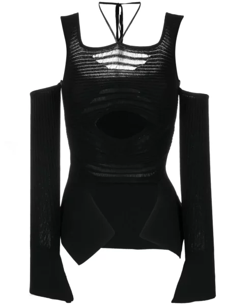 Dzianinowy top Andreadamo czarny