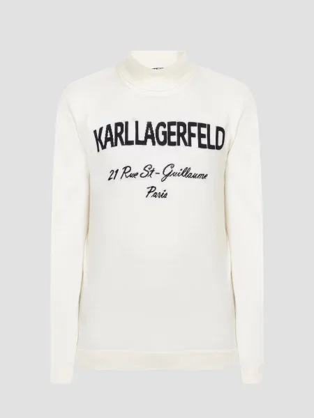 Вовняна водолазка Karl Lagerfeld біла