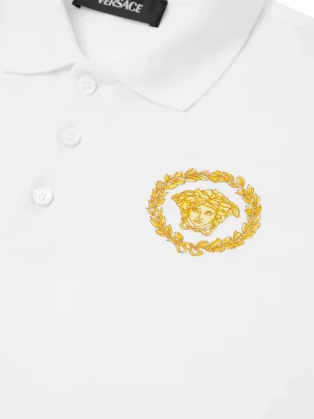 Koszulka polo dziecięca Versace biała