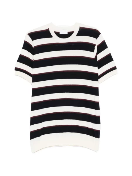 Tricou Scaglione cu dungi cu decolteu rotund