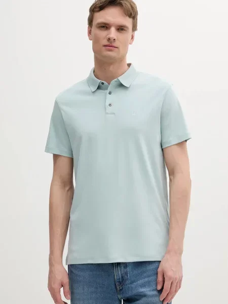 Calvin Klein polo turkusowy gładki