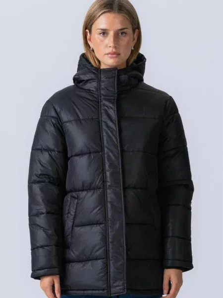 TEESHOPPEN Geacă de iarnă Long Puffer negru