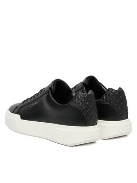 Calvin Klein Tenisice Chunky Cupsole Laceup Lth Bt Aop crna