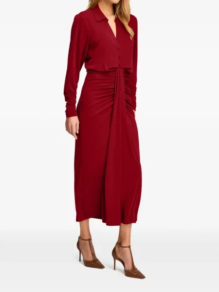 Rochie midi Cinq A Sept cu volane roșu