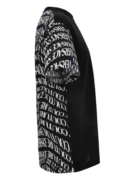 Raštuotas marškinėliai Versace Jeans Couture juoda