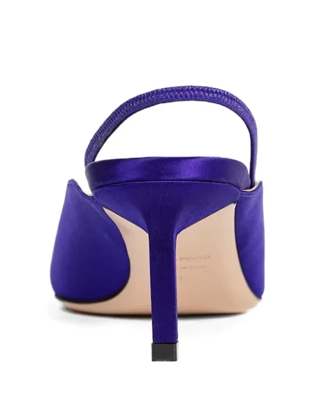 Pantofi cu toc Tom Ford din satin slingback violet