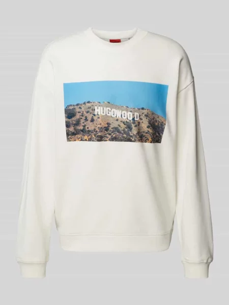 Bluza z nadrukiem z motywem model ‘Dartok’ Hugo biała