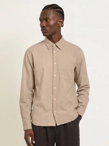 Allsaints Košile Duke Regular Fit hnědá