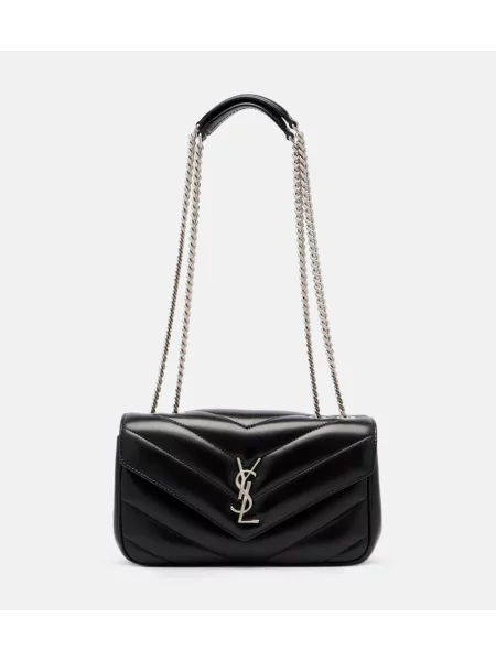 Geanta de piele Saint Laurent din piele negru