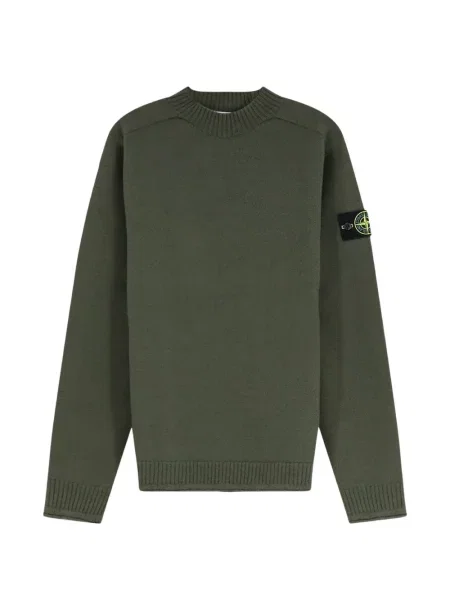 Lung pulover Stone Island cu strasuri verde