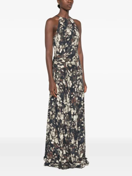 Rochie maxi Simkhai cu model floral cu imagine negru