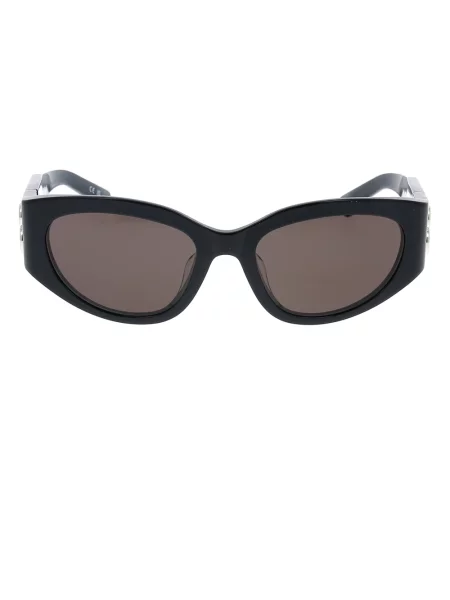 Lniane okulary przeciwsłoneczne Balenciaga niebieskie