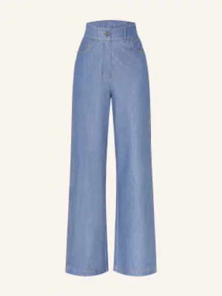 Mm By Max Mara Marlene Kalhoty Emiro V Džínovém Vzhledu modrá