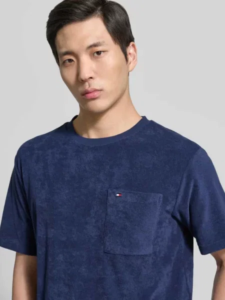 T-shirt o kroju relaxed fit z mieszanki bawełnianej model TOWELLING T-SHIRT' Tommy Hilfiger