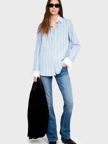 Рубашка Zadig&voltaire в полоску голубая