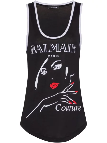 Top Balmain cu imagine negru
