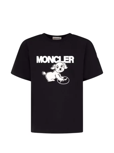 Koszulka dziecięca Moncler Enfant czarna