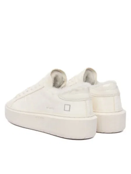 D.A.T.E. Sportcipők Hill Low Fur Platform Ekru