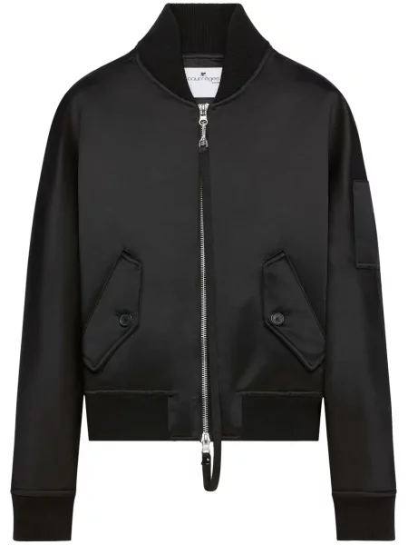 Geacă bomber Courreges din satin negru