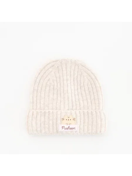 Reserved Gyapjútartalmú Pusheen sapka bézs