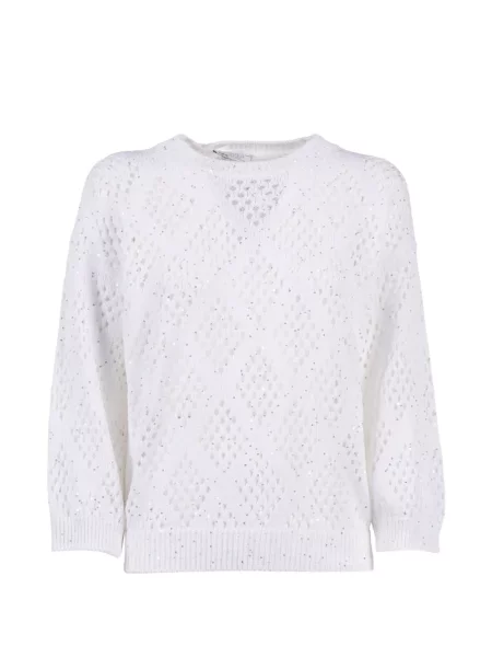 Pulover Peserico ajurat alb