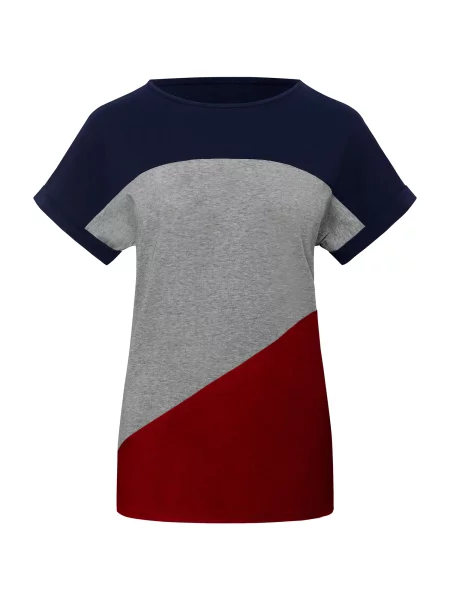 Imily Bela Tricou bleumarin / amestecat / roșu cireș gri