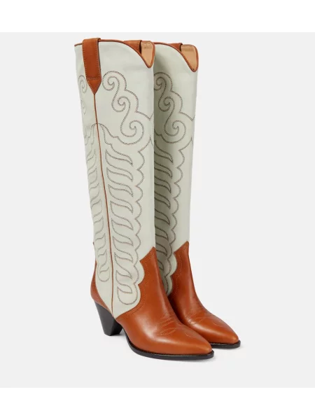 Botine Isabel Marant din piele de căprioară cowboy