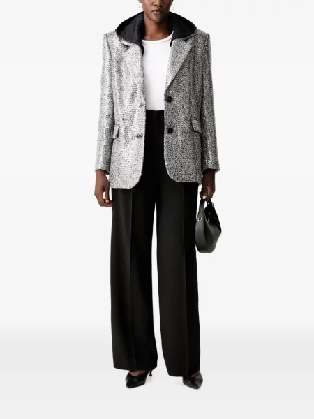 Sacou Pinko cu paiete cu model herringbone