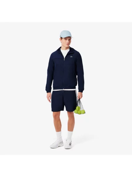 Lacoste Lekka Czapka Sportowa Z Diamentowej Tafty niebieska