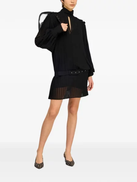 Cu centură rochie mini Semicouture negru