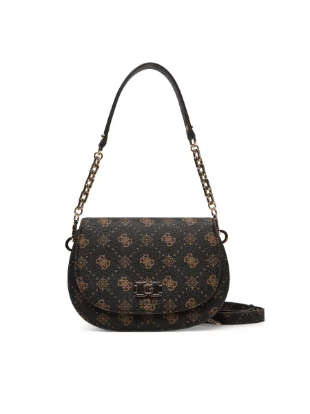 Táska Guess Emelie Logo barna