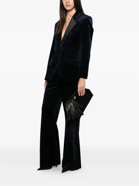 Blejzer Victoria Beckham od samta s reverom plava