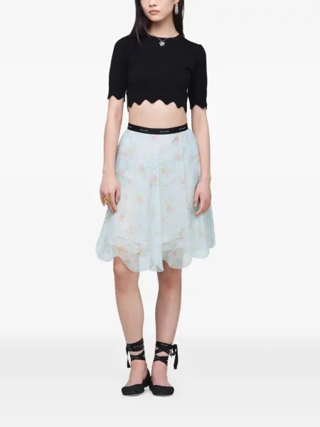 Fusta mini Marc Jacobs din șifon albastru