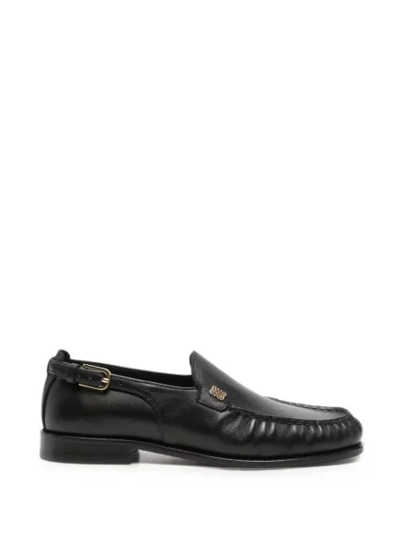Pantofi loafer Sandro din piele cu cataramă negru
