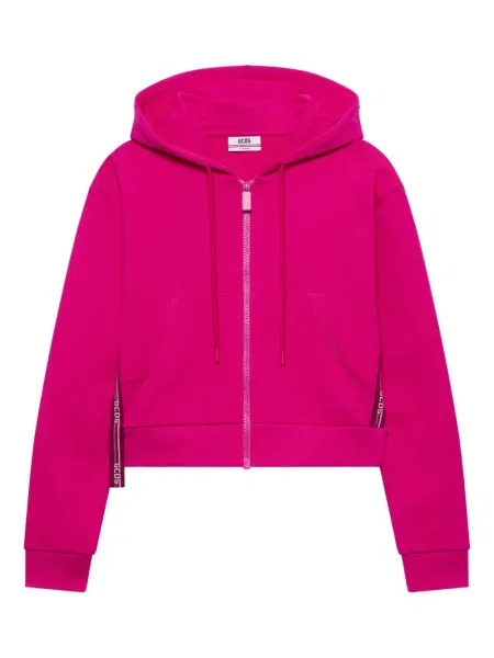 Sweter Gcds z kapturem różowy