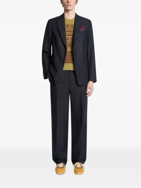 Costum Dries Van Noten de lână albastru