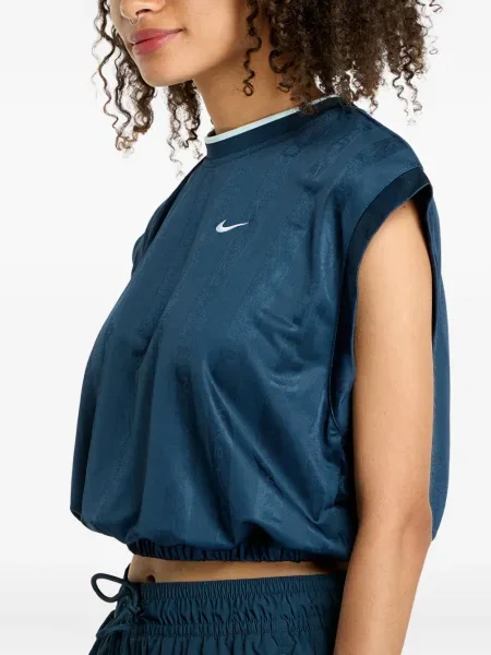 Tricou Nike scurt din dantelă alb