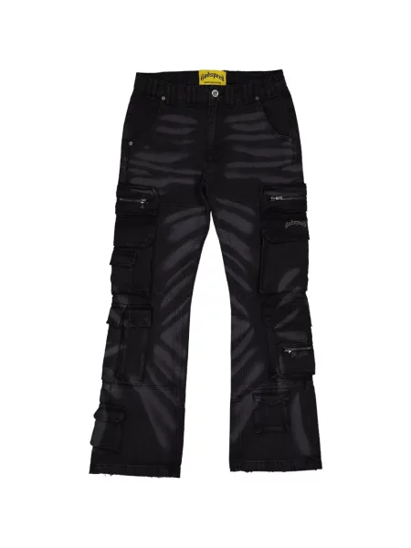 Pantaloni cargo Godspeed evazate negru