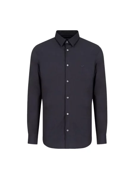 Koszula Emporio Armani ze stretchu niebieska