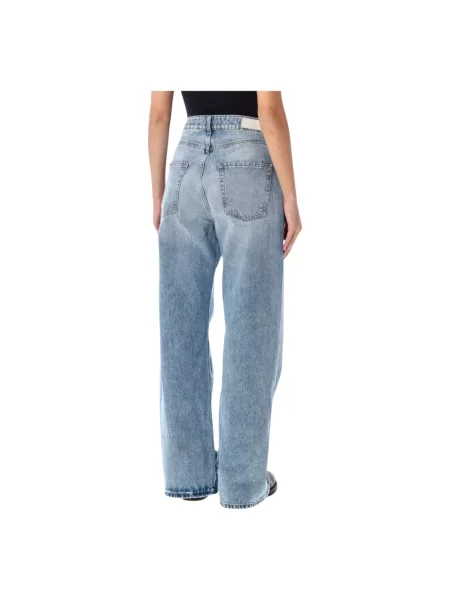 Szerokie jeansy Icon Denim niebieskie