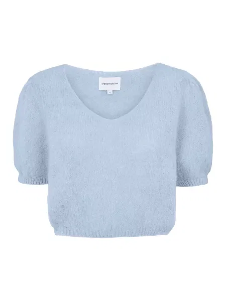 Sweter American Dreams wełniany niebieski