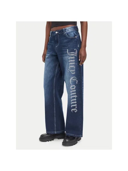Juicy Couture Džinsai Wide Leg mėlyna