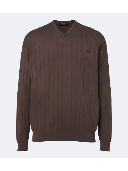 Pulover Gucci de mătase maro
