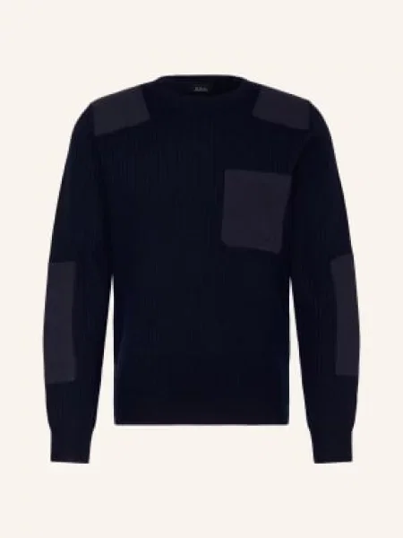 A.P.C. Sweter Mallarme blau granatowy